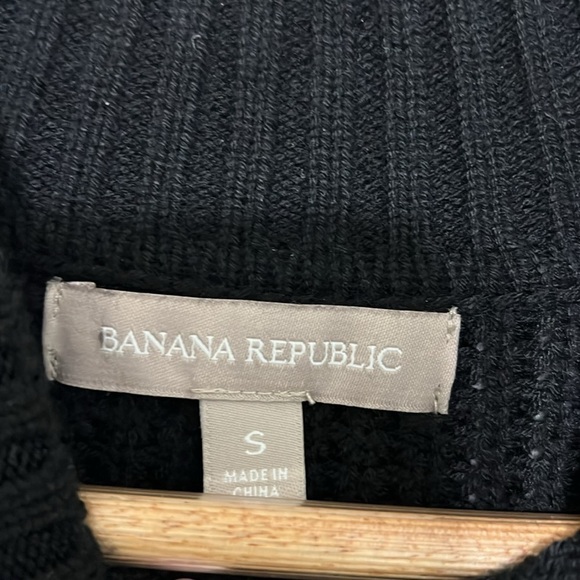 Banana Republic Mock Neck Sweater w/ Suede Pockets size S Small - Picture 4 of 7